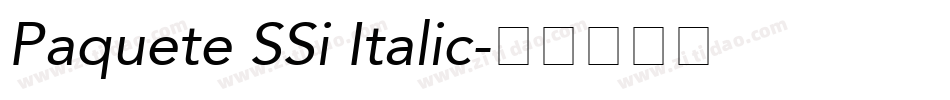 Paquete SSi Italic字体转换